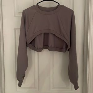 Loose fit cropped sweatshirt